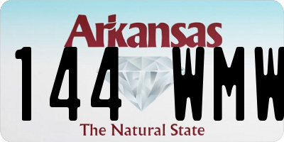 AR license plate 144WMW
