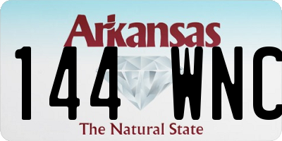 AR license plate 144WNC
