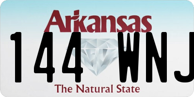 AR license plate 144WNJ
