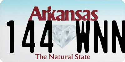 AR license plate 144WNN