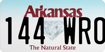 AR license plate 144WRO