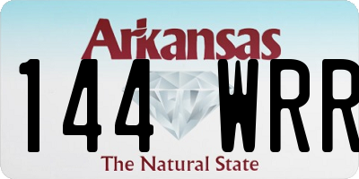 AR license plate 144WRR