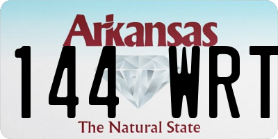 AR license plate 144WRT