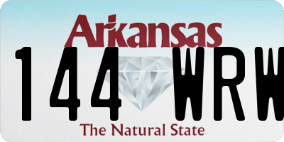 AR license plate 144WRW