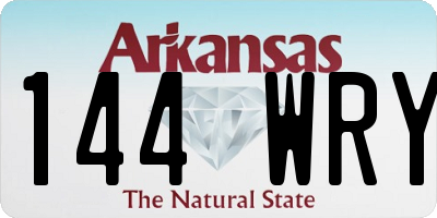AR license plate 144WRY