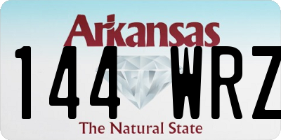 AR license plate 144WRZ
