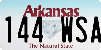 AR license plate 144WSA