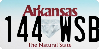 AR license plate 144WSB