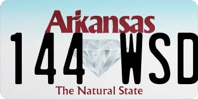AR license plate 144WSD