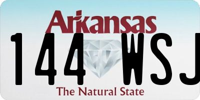 AR license plate 144WSJ