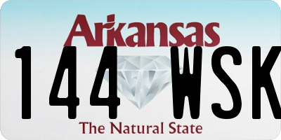 AR license plate 144WSK