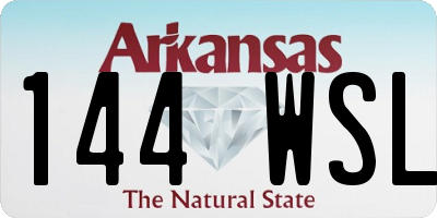 AR license plate 144WSL