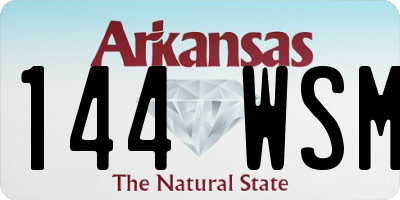 AR license plate 144WSM