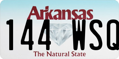 AR license plate 144WSQ