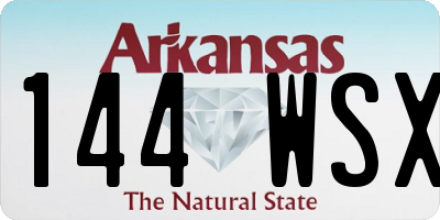 AR license plate 144WSX