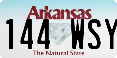 AR license plate 144WSY