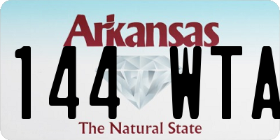 AR license plate 144WTA