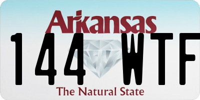 AR license plate 144WTF