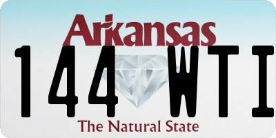 AR license plate 144WTI