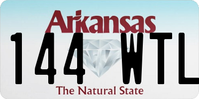 AR license plate 144WTL
