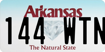 AR license plate 144WTN