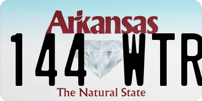 AR license plate 144WTR