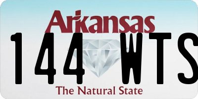 AR license plate 144WTS