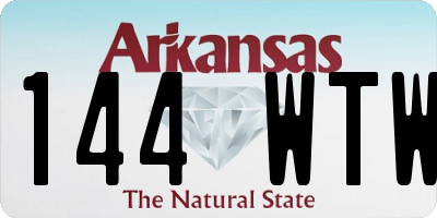 AR license plate 144WTW