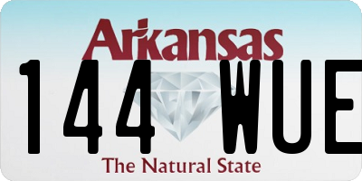 AR license plate 144WUE