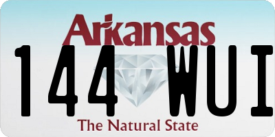 AR license plate 144WUI