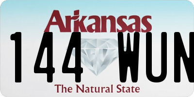 AR license plate 144WUN