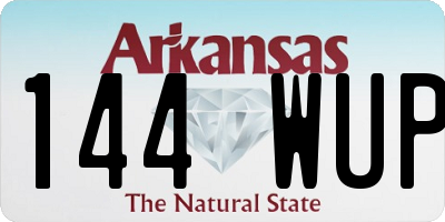AR license plate 144WUP