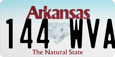 AR license plate 144WVA