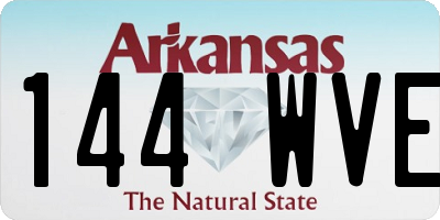 AR license plate 144WVE