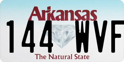 AR license plate 144WVF