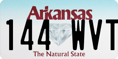 AR license plate 144WVT