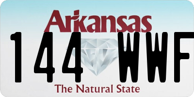 AR license plate 144WWF