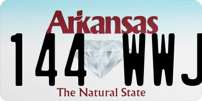 AR license plate 144WWJ