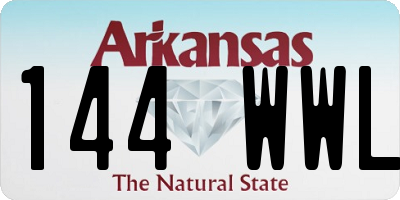 AR license plate 144WWL