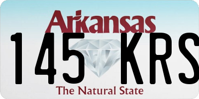 AR license plate 145KRS