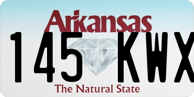 AR license plate 145KWX