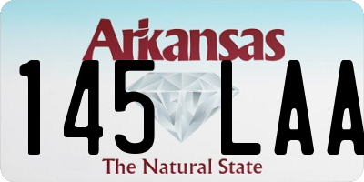 AR license plate 145LAA