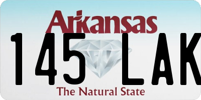 AR license plate 145LAK