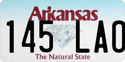 AR license plate 145LAO