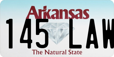 AR license plate 145LAW
