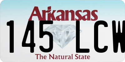 AR license plate 145LCW