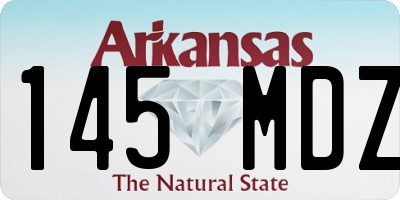 AR license plate 145MDZ