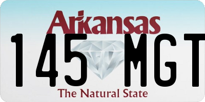 AR license plate 145MGT