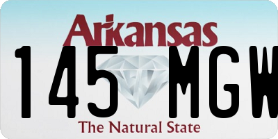 AR license plate 145MGW