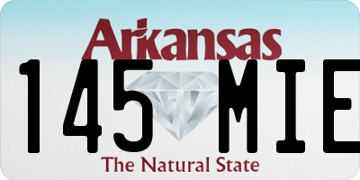AR license plate 145MIE